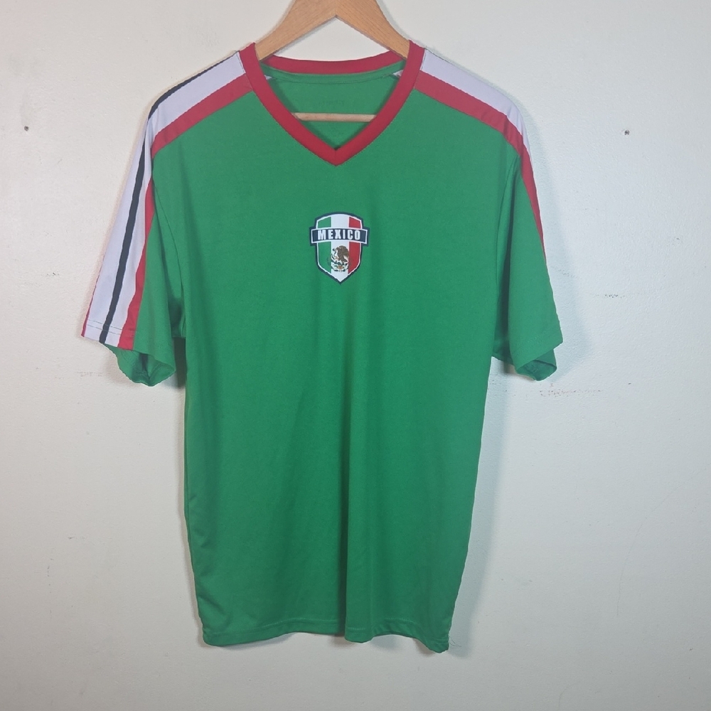 Icon Sports Mens Size Large Mexico Soccer Futbol MLS Jersey Tshirt
